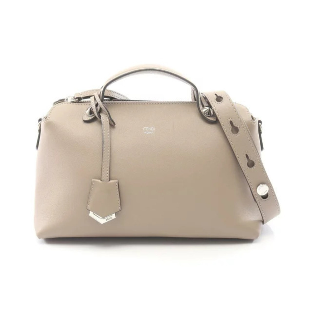 Fendi BY THE WAY Handbag Leather Beige Cream
